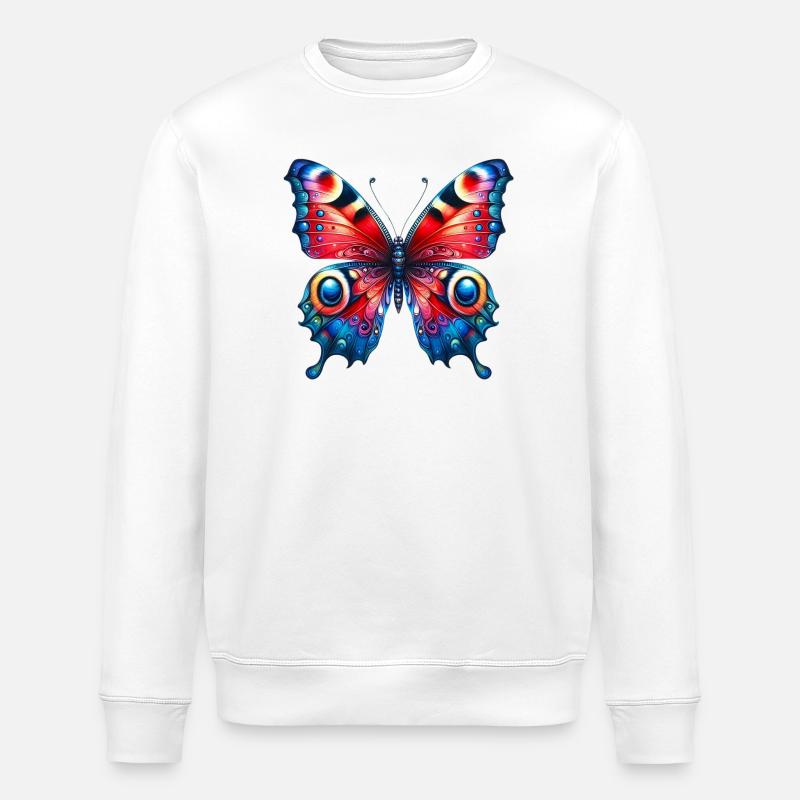 Papillon - Sweat bio ROLLER Stanley/Stella Unisexe - blanc