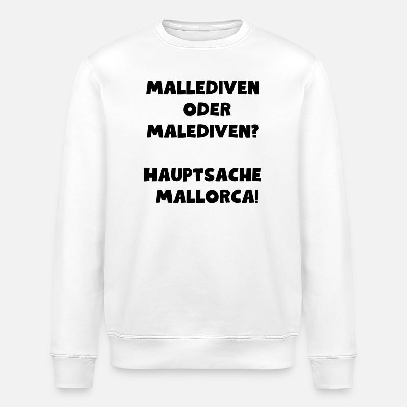 Malledives noir - Sweat bio ROLLER Stanley/Stella Unisexe - blanc