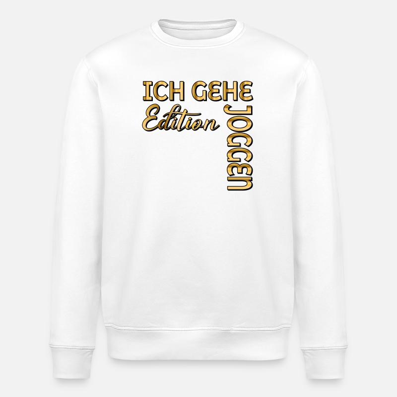 ICH GEHE JOGGEN EDITION - Stanley/Stella Unisex Bio-Sweatshirt ROLLER - Weiß