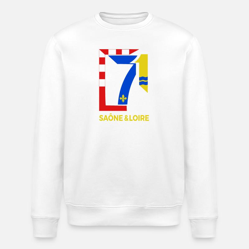 Saône et Loire - Stanley/Stella Unisex Bio-Sweatshirt ROLLER - Weiß