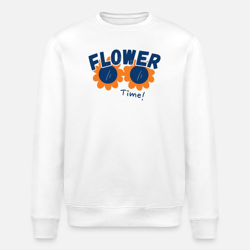 Lass die Blumen sprechen - Stanley/Stella Unisex Bio-Sweatshirt ROLLER - Weiß