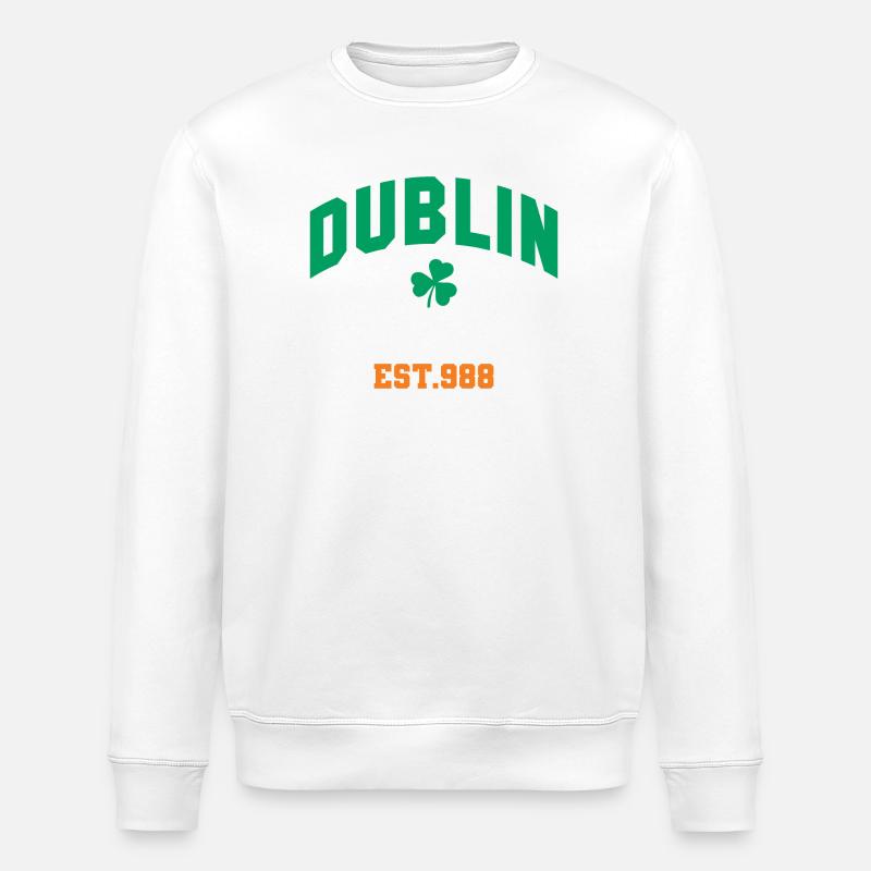 Dublin - Irlande - Sweat bio ROLLER Stanley/Stella Unisexe - blanc