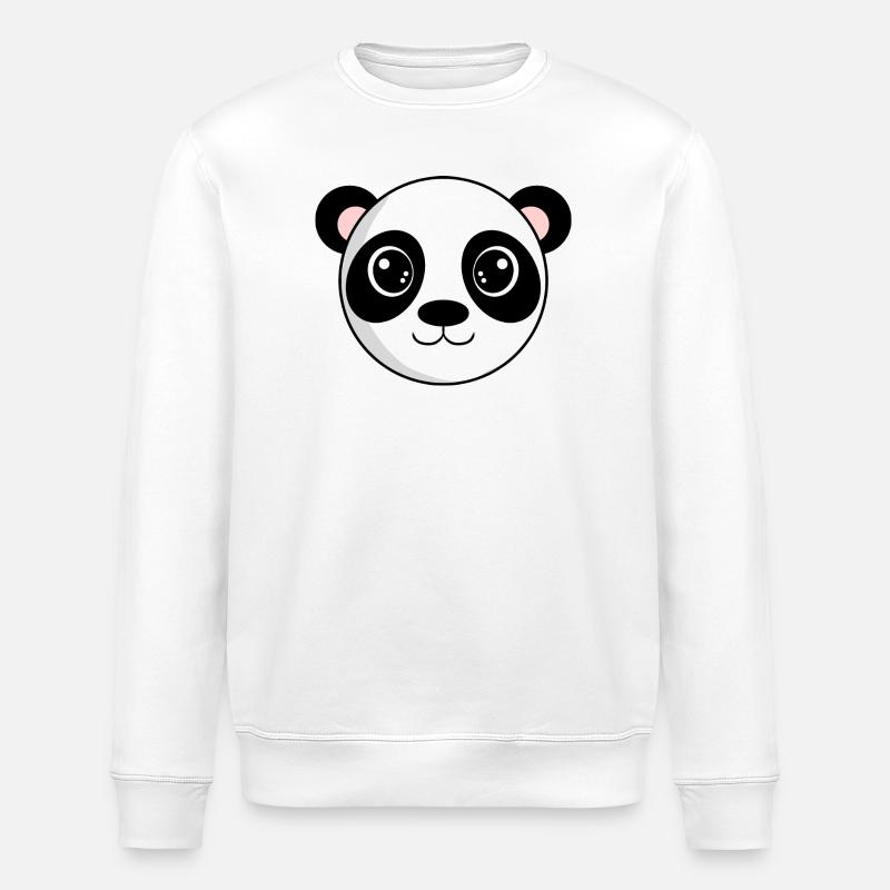 Tête de panda - Sweat bio ROLLER Stanley/Stella Unisexe - blanc