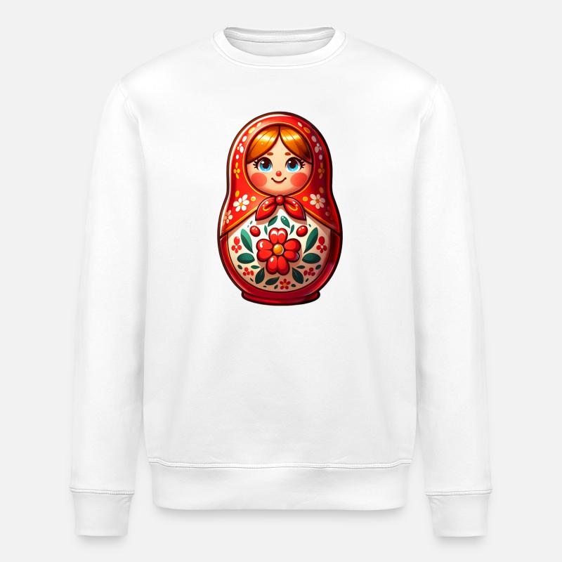 Russe Khokhloma Russie Russe Russe - Sweat bio ROLLER Stanley/Stella Unisexe - blanc
