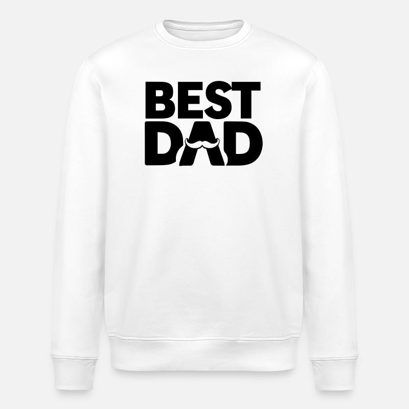 Best Dad – Dad Gift Design - Stanley/Stella ROLLER Unisex Organic Sweatshirt - white