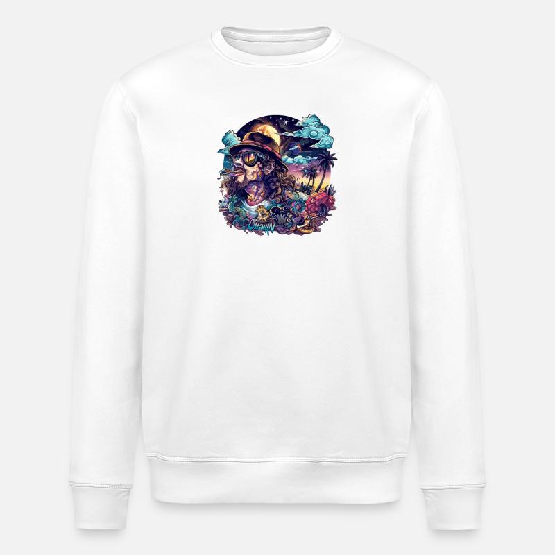 Ich liebe das Leben - Stanley/Stella Unisex Bio-Sweatshirt ROLLER - Weiß
