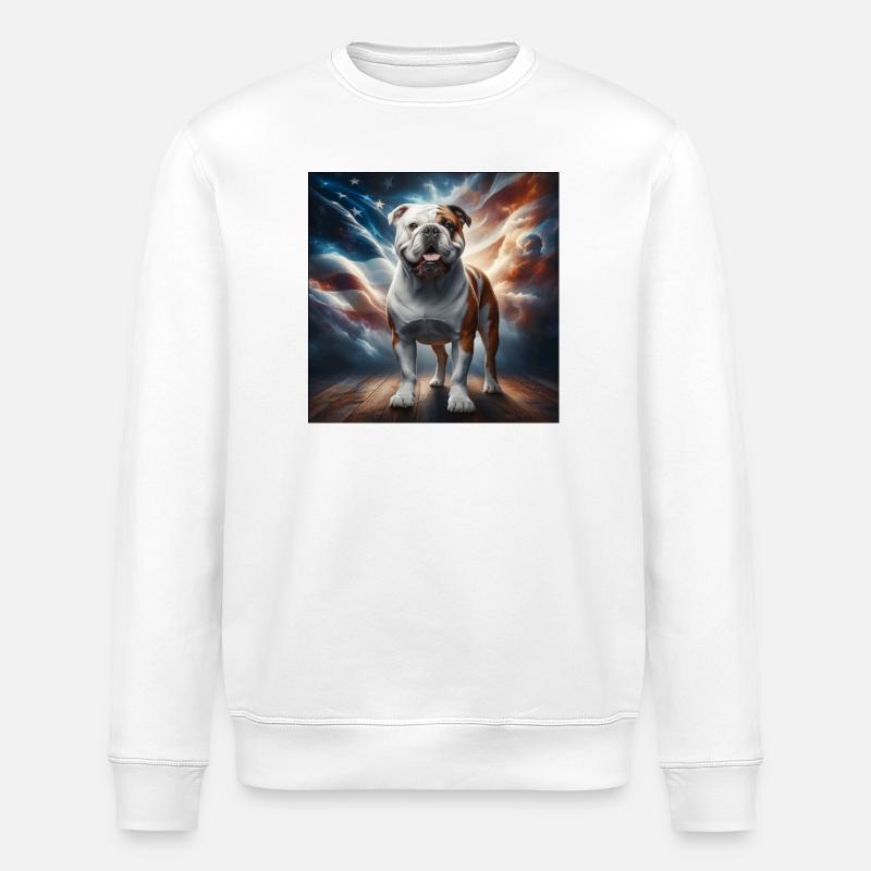 Bulldogge - Stanley/Stella Unisex Bio-Sweatshirt ROLLER - Weiß