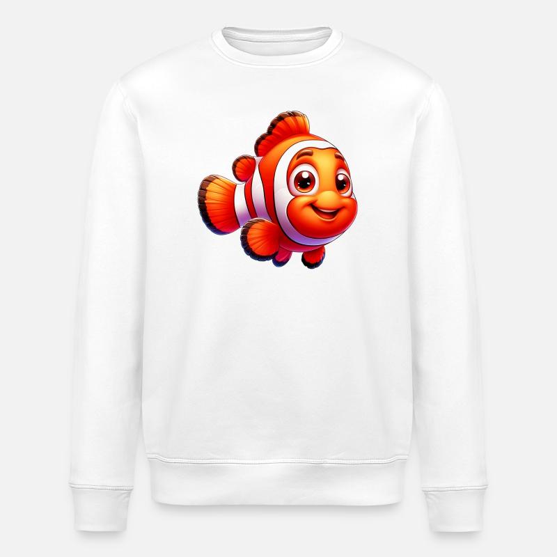 Clownfisch - Stanley/Stella Unisex Bio-Sweatshirt ROLLER - Weiß