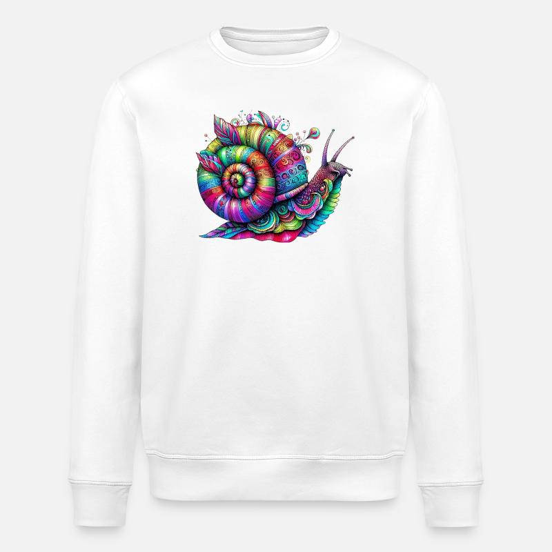 Schnecke - Stanley/Stella Unisex Bio-Sweatshirt ROLLER - Weiß