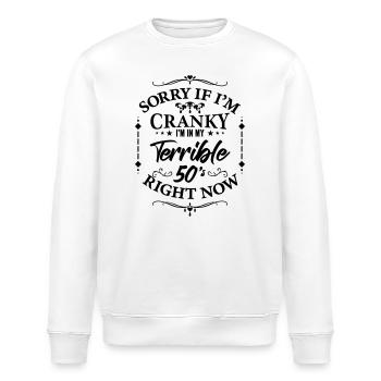 Schreckliche 50er – Humor über die Wechseljahre - Stanley/Stella Unisex Bio-Sweatshirt ROLLER - Weiß - Vorne - Nik (191cm)