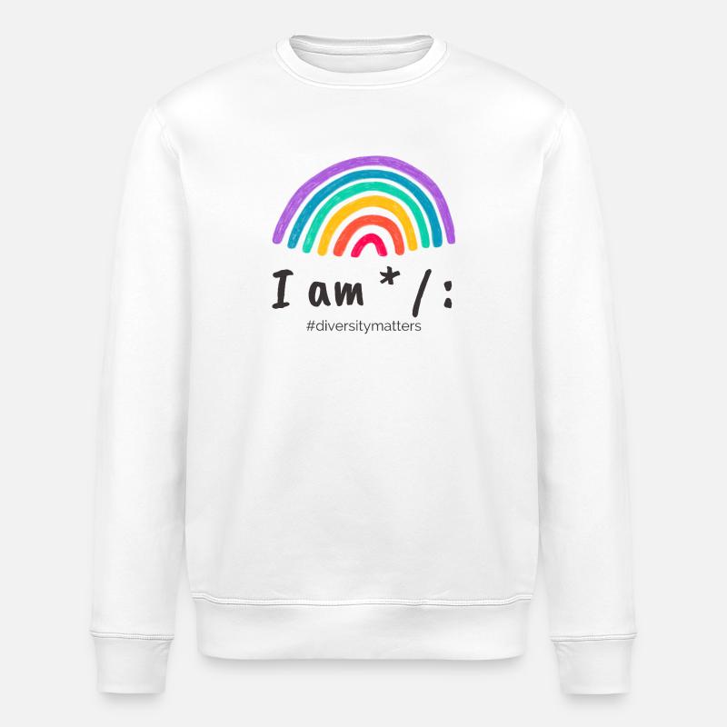 I am * / : #diversitymatters - Stanley/Stella Unisex Bio-Sweatshirt ROLLER - Weiß