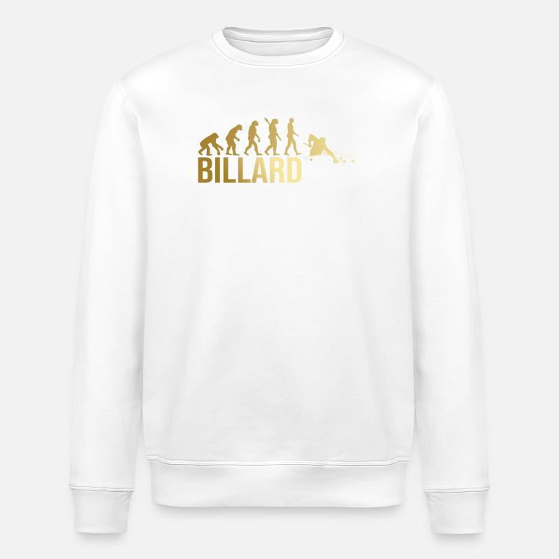 Evolution Billard - Stanley/Stella Unisex Bio-Sweatshirt ROLLER - Weiß