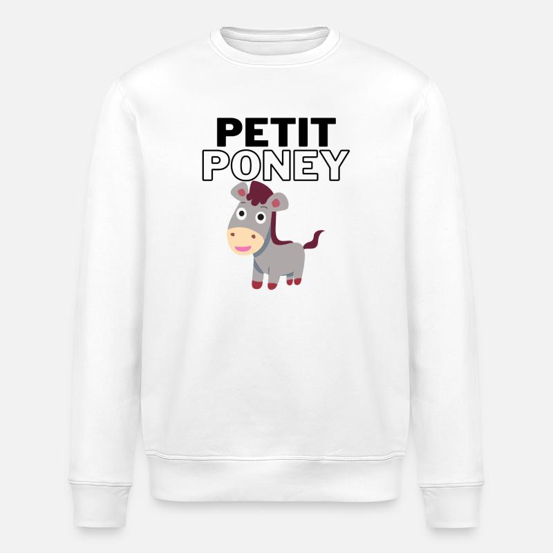 Kleines Pony - Stanley/Stella Unisex Bio-Sweatshirt ROLLER - Weiß