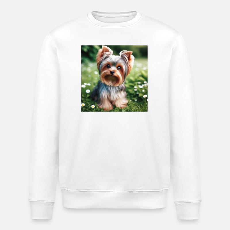 Yorkshire Terrier - Stanley/Stella Unisex Bio-Sweatshirt ROLLER - Weiß