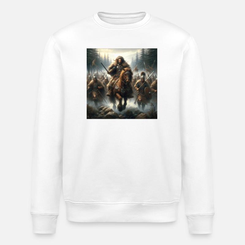 Guerriers des tribus cantabriques - Sweat bio ROLLER Stanley/Stella Unisexe - blanc