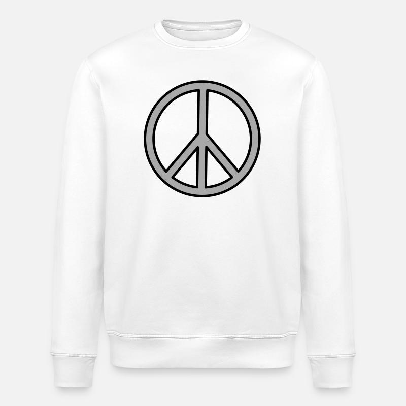 Signe de paix - Sweat bio ROLLER Stanley/Stella Unisexe - blanc