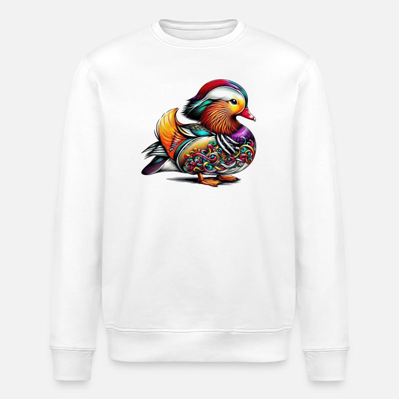 Mandarinente - Stanley/Stella Unisex Bio-Sweatshirt ROLLER - Weiß