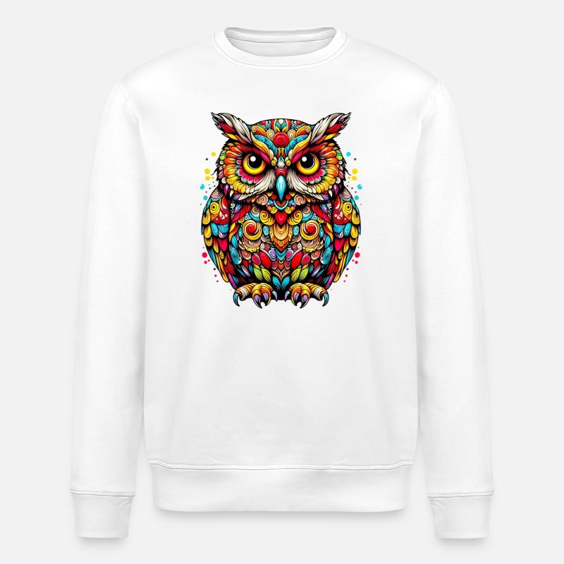 Eule - Stanley/Stella Unisex Bio-Sweatshirt ROLLER - Weiß