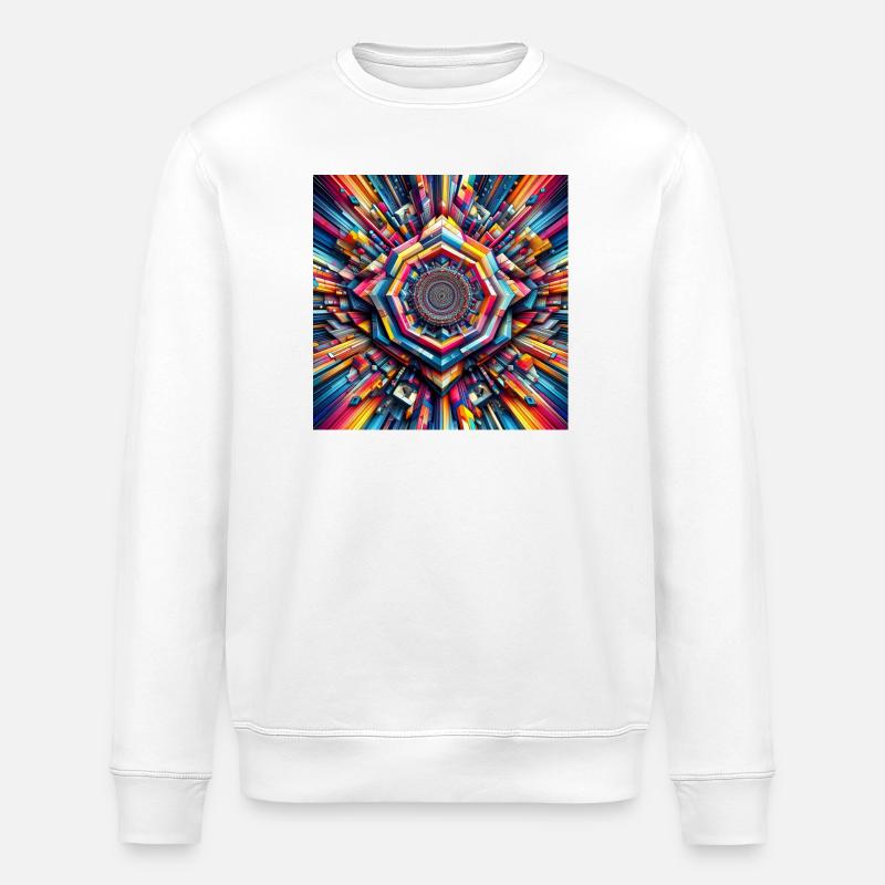 3D Diamond - Stanley/Stella ROLLER Unisex Organic Sweatshirt - white