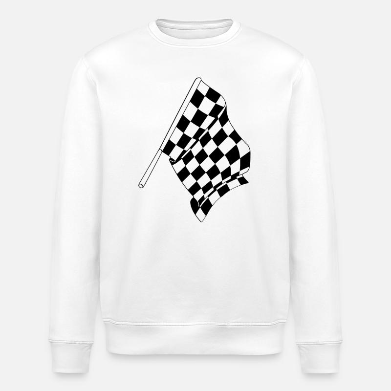Drapeau de la course automobile - Sweat bio ROLLER Stanley/Stella Unisexe - blanc