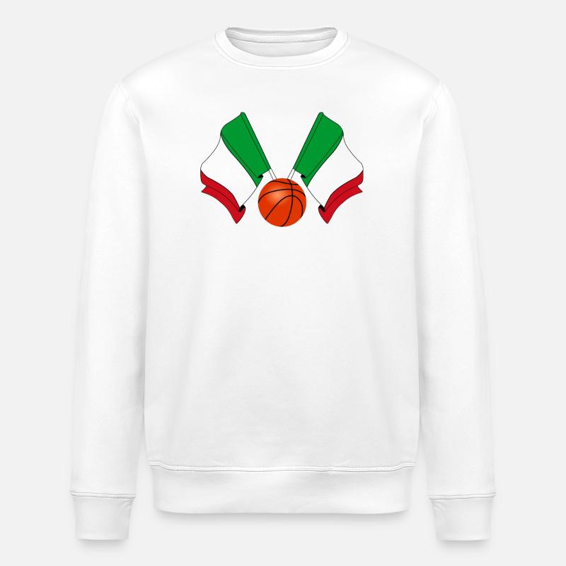 Deux Drapeaux Italiens Basket-ball Italie - Sweat bio ROLLER Stanley/Stella Unisexe - blanc
