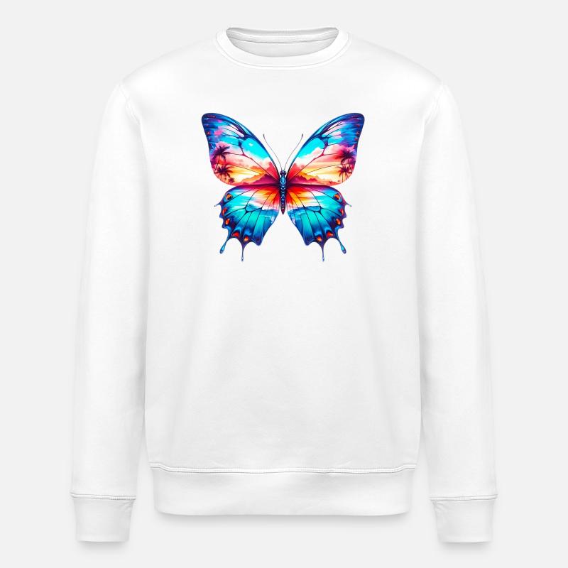 Papillon - Sweat bio ROLLER Stanley/Stella Unisexe - blanc