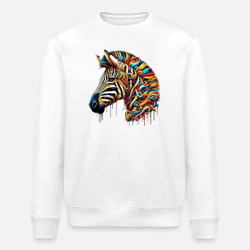 Zebra - Stanley/Stella Unisex Bio-Sweatshirt ROLLER - Weiß