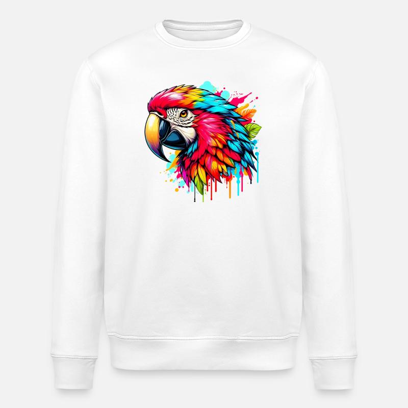 Parrot - Stanley/Stella ROLLER Unisex Organic Sweatshirt - white