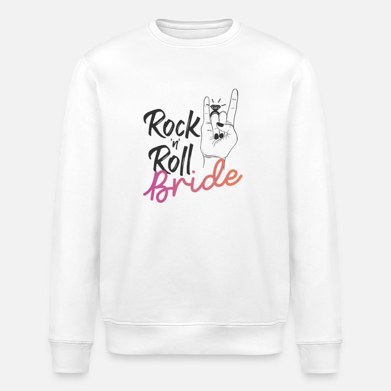 Rock 'n' Roll Bride - Stanley/Stella Unisex Bio-Sweatshirt ROLLER - Weiß