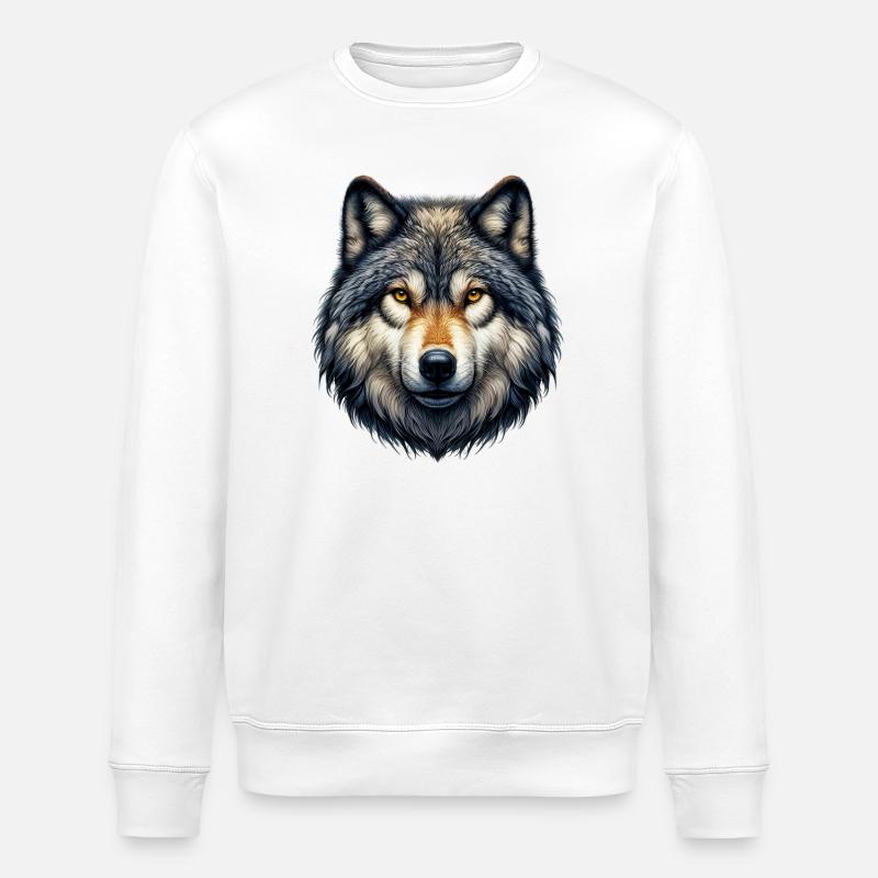 Loup - Sweat bio ROLLER Stanley/Stella Unisexe - blanc
