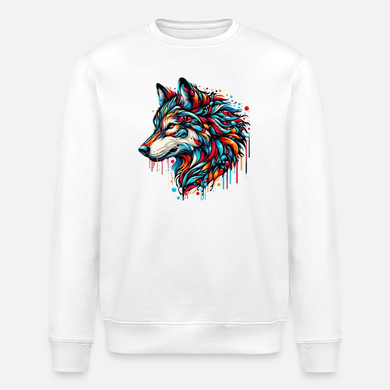 Loup - Sweat bio ROLLER Stanley/Stella Unisexe - blanc