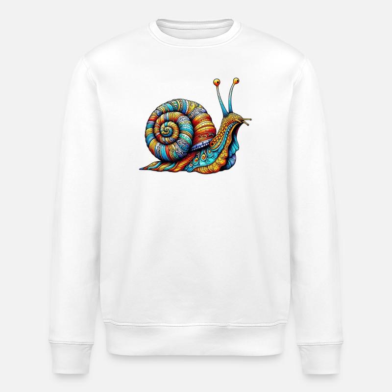 Schnecke - Stanley/Stella Unisex Bio-Sweatshirt ROLLER - Weiß