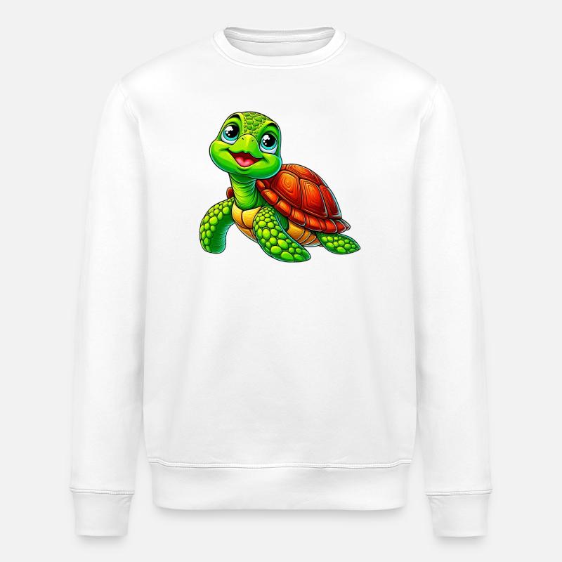 Turtle - Stanley/Stella ROLLER Unisex Organic Sweatshirt - white