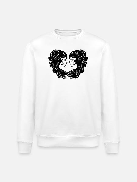 Sternzeichen-Bild Zwillinge - Stanley/Stella Unisex Bio-Sweatshirt ROLLER - Weiß
