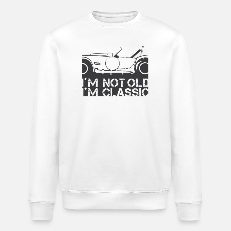 Voiture classique drôles dictons icône illustration - Sweat bio ROLLER Stanley/Stella Unisexe - blanc