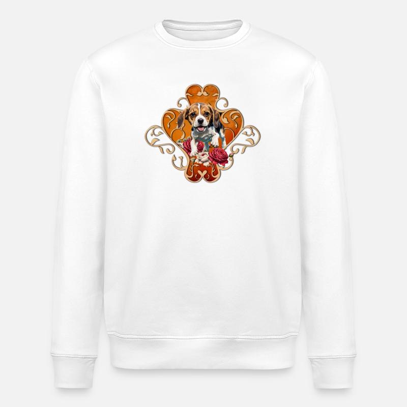 Cute little Beagle. - Stanley/Stella ROLLER Unisex Organic Sweatshirt - white