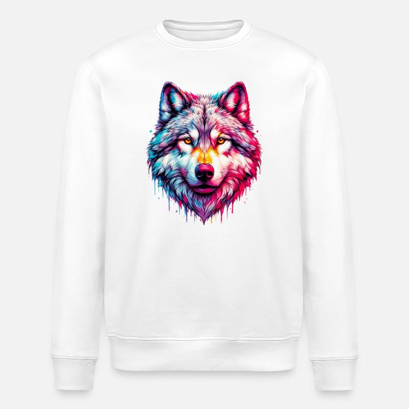 Wolf - Stanley/Stella Unisex Bio-Sweatshirt ROLLER - Weiß
