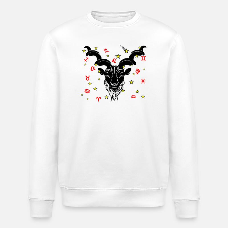 Sternzeichen Stern Logo Steinbock - Stanley/Stella Unisex Bio-Sweatshirt ROLLER - Weiß