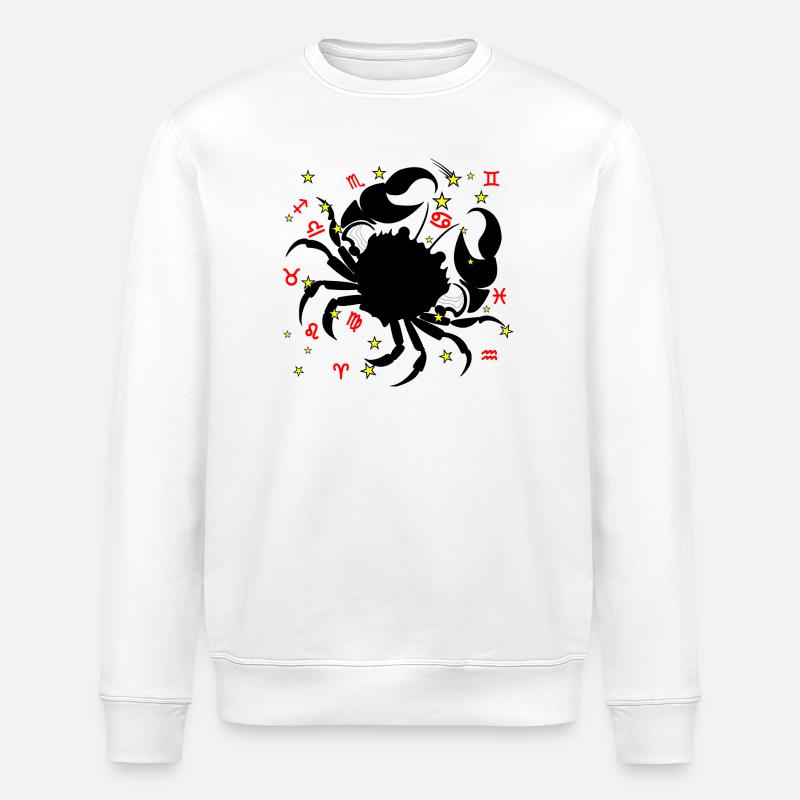 Sternzeichen Stern Logo Krebs - Stanley/Stella Unisex Bio-Sweatshirt ROLLER - Weiß