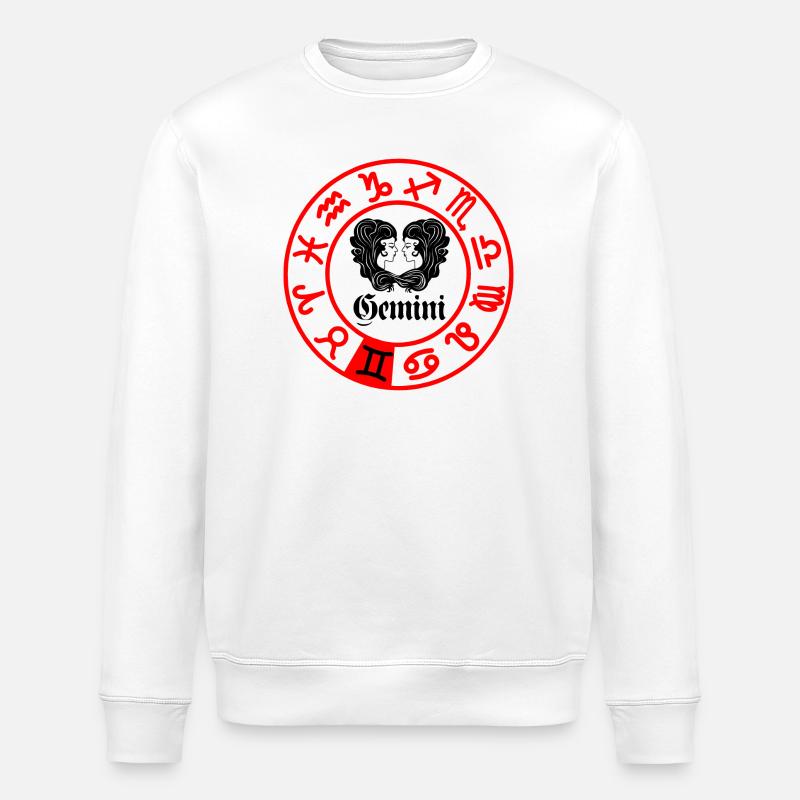 Zwölf Sternzeichen Zwillinge Zwillinge - Stanley/Stella Unisex Bio-Sweatshirt ROLLER - Weiß