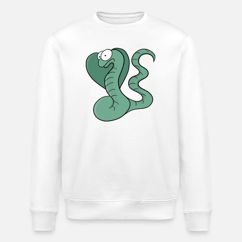 A cute snake - Stanley/Stella ROLLER Unisex Organic Sweatshirt - white