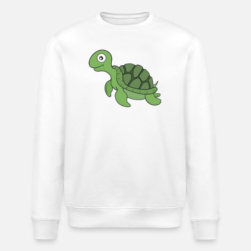 Une tortue amicale - Sweat bio ROLLER Stanley/Stella Unisexe - blanc
