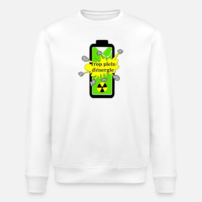 Zu viel Energie - Stanley/Stella Unisex Bio-Sweatshirt ROLLER - Weiß