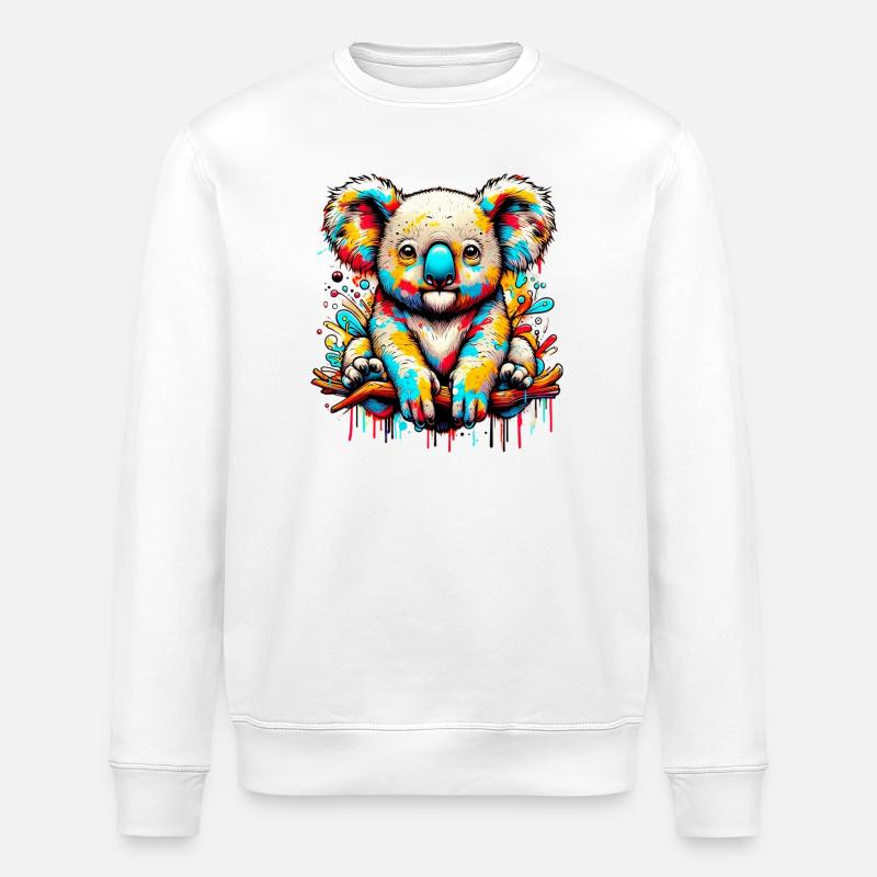 Koala - Stanley/Stella ROLLER Unisex Organic Sweatshirt - white