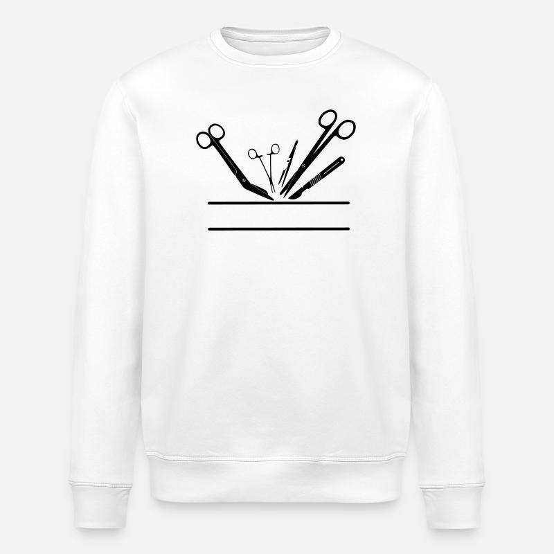 Operation Tool Name Banner - Stanley/Stella ROLLER Unisex Organic Sweatshirt - white