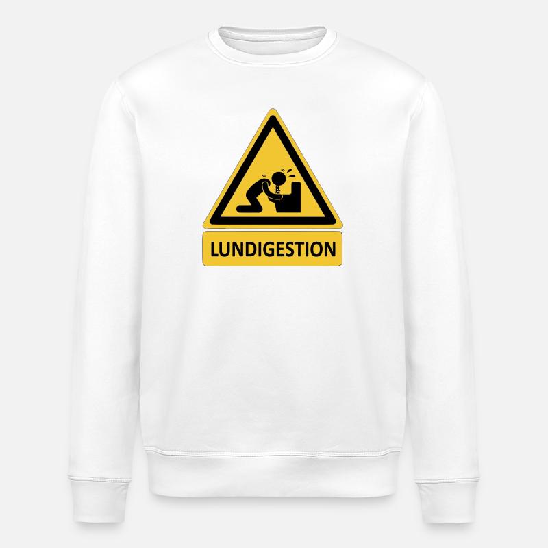 Lundigestion - Sweat bio ROLLER Stanley/Stella Unisexe - blanc