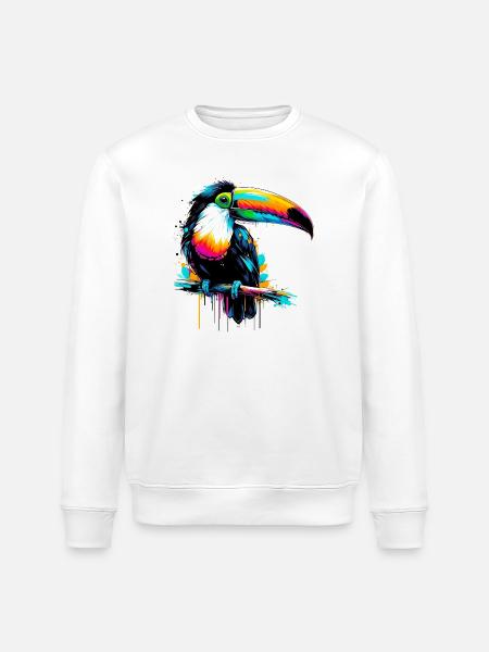 Toucan - Stanley/Stella ROLLER Unisex Organic Sweatshirt - white