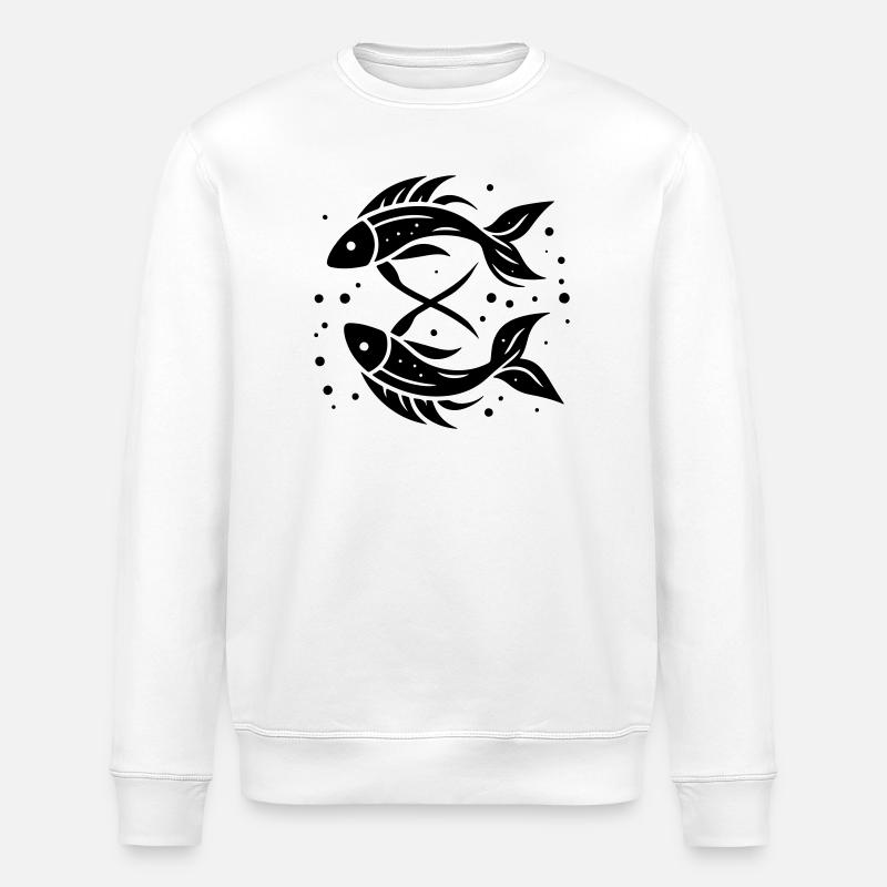 Fische 2 - Stanley/Stella Unisex Bio-Sweatshirt ROLLER - Weiß