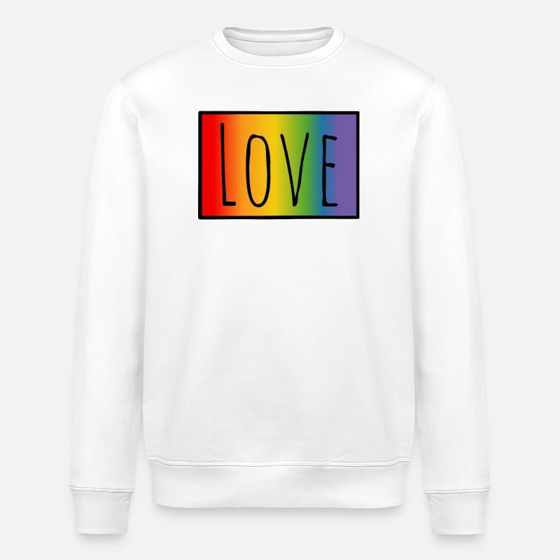 T-shirt CSD Regenbogen Love - Sweat bio ROLLER Stanley/Stella Unisexe - blanc
