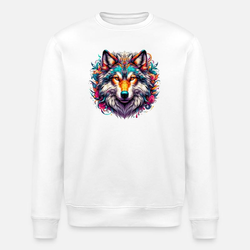 Loup - Sweat bio ROLLER Stanley/Stella Unisexe - blanc